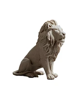 Fc Design 9.5"W Sandstone Lion Sitting Figurine Decoration Home Decor Perfect Gift for House Warming, Holidays and Birthdays