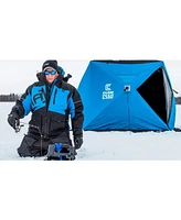 Clam C-560 Outdoor Portable 7.5 Foot Pop Up Ice Fishing Hub Shelter Tent, 14476