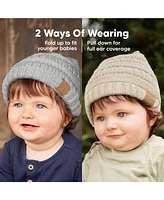 KeaBabies 3pk Warmzy Baby Beanies, 0-36 months Hats, Winter Hat for Newborn, Infant, Toddlers, Boys