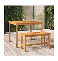 vidaXL Patio Dining Table 35.4"x35.4"x29.1" Solid Wood Acacia