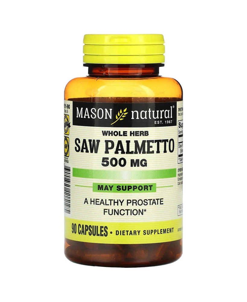 Mason Natural Whole Herb Saw Palmetto 500 mg