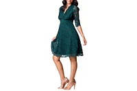 Kiyonna Women's Mademoiselle Lace Cocktail Dress with Sleeves