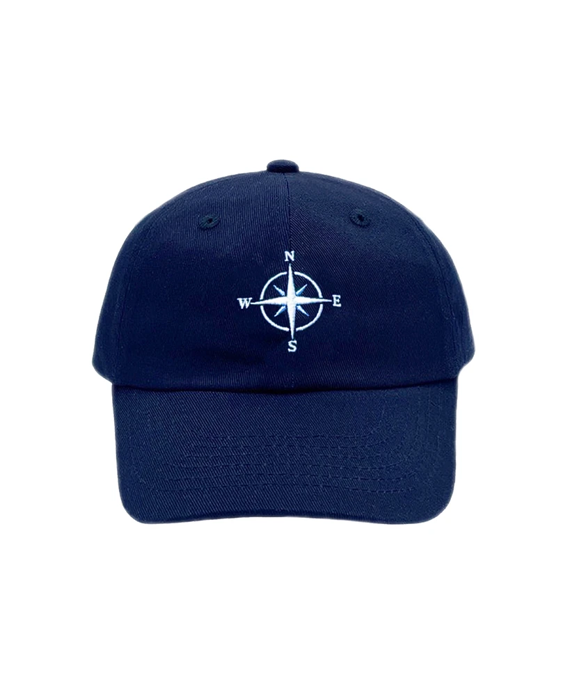 Bits & Bows Boys Boys Compass Baseball Hat in Navy