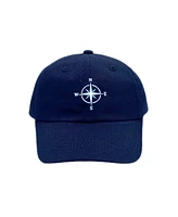 Bits & Bows Boys Boys Compass Baseball Hat in Navy