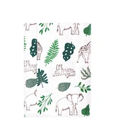 Hudson Baby Cotton Flannel Burp Cloths, Jungle, One Size