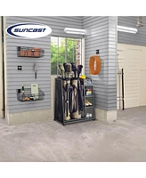 Suncast Metal Complete Golf Bag Organizer for Garage w/ Shelves & Bin (2 Pack)