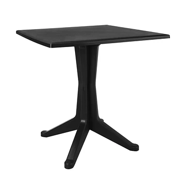 vidaXL Patio Table Anthracite 27.6"x27.6"x28.2" Plastic