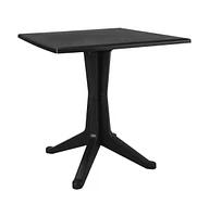 vidaXL Patio Table Anthracite 27.6"x27.6"x28.2" Plastic