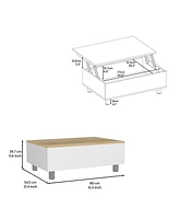Depot E-shop Aran Lift Top Coffee Table, Storage Compartment