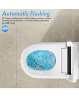 Lalahoo Smart Toilet with Tank, Auto open & close, Heated seat, Foot Sensor Flush, Built