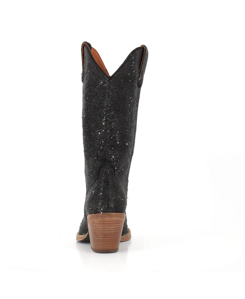 Buck & Brana Dorothy Bling - Leather Cowgirl Boots With Rhinestones By