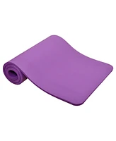Signature Fitness 1" Extra Thick Exercise Fitness Yoga Mat & Carry Strap, Purple