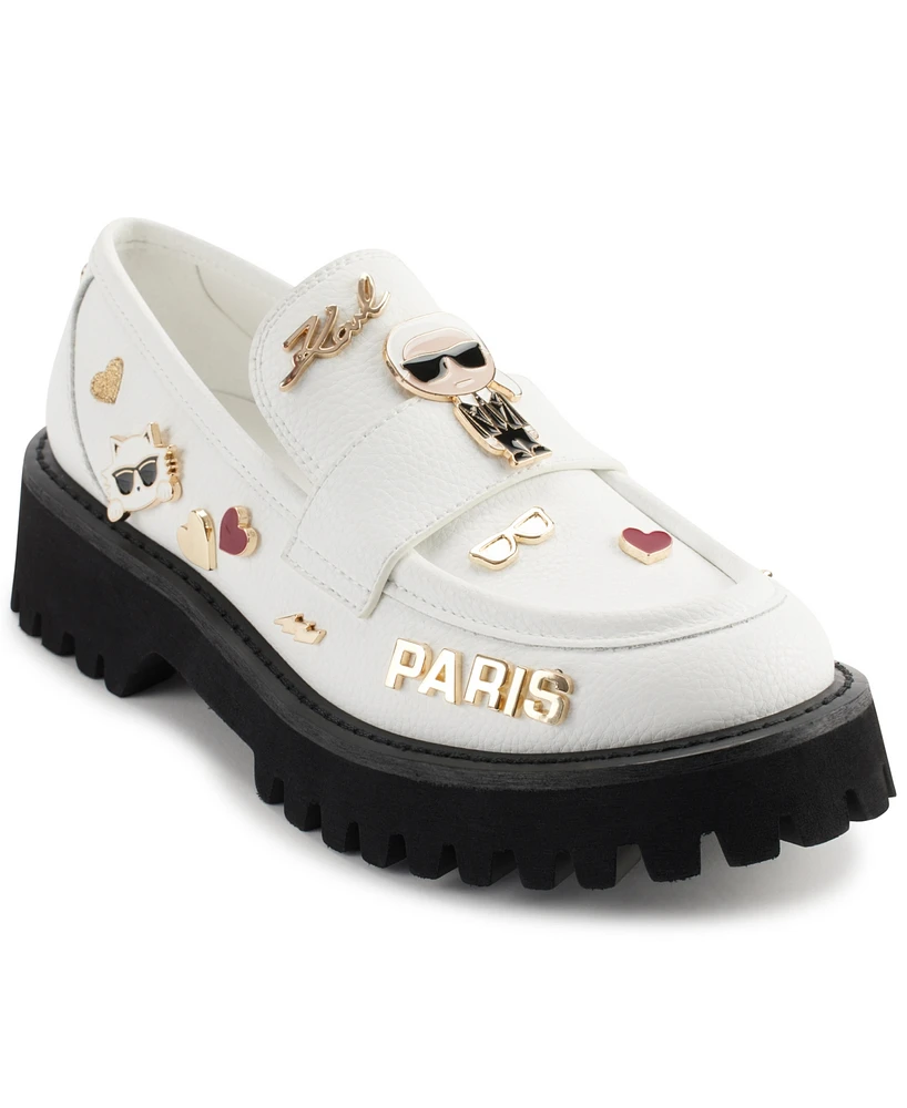 Karl Lagerfeld Paris Women's Gaston Almond Toe Loafers