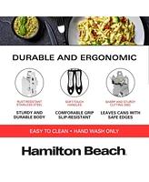 Hamilton Beach Can Opener 8.5in Soft Touch Pp Handle, Stainless Steel Sharp Blade, Ergonomic & Easy Grip Heavy Duty, Can Openers Smooth Edge, Can Open