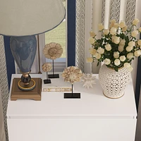 Homsee 3-Drawer White Bedside Table Storage Dresser Cabinet