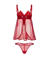 Adore Me Women's Bessima Babydoll & G-String Set Lingerie