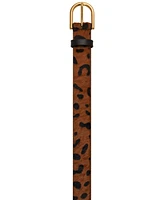 Fossil Women's D-Link Leopard Belt