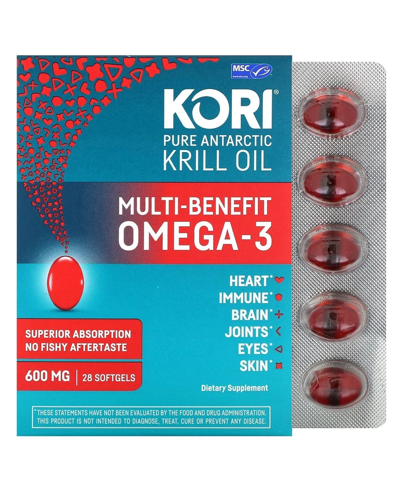 Kori Pure Antarctic Krill Oil Multi-Benefit Omega-3 600 mg