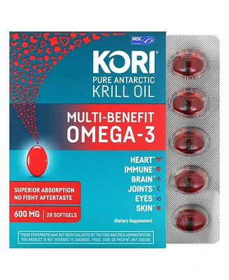 Kori Pure Antarctic Krill Oil Multi-Benefit Omega-3 600 mg