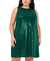 Msk Plus Sleeveless Sequinned Shift Dress