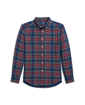 Polo Ralph Lauren Big Boys Buffalo Check Double-Faced Cotton Shirt