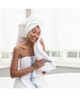 Aston and Arden Luxury White/Ombre Stripe 6-Piece Bath Towel Set, 600 Gsm, Soft 100% Turkish Cotton Bathroom Towels, Made Turkey, 2
