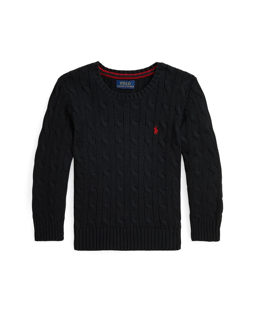 Polo Ralph Lauren Toddler and Little Boys Cable-Knit Cotton Sweater