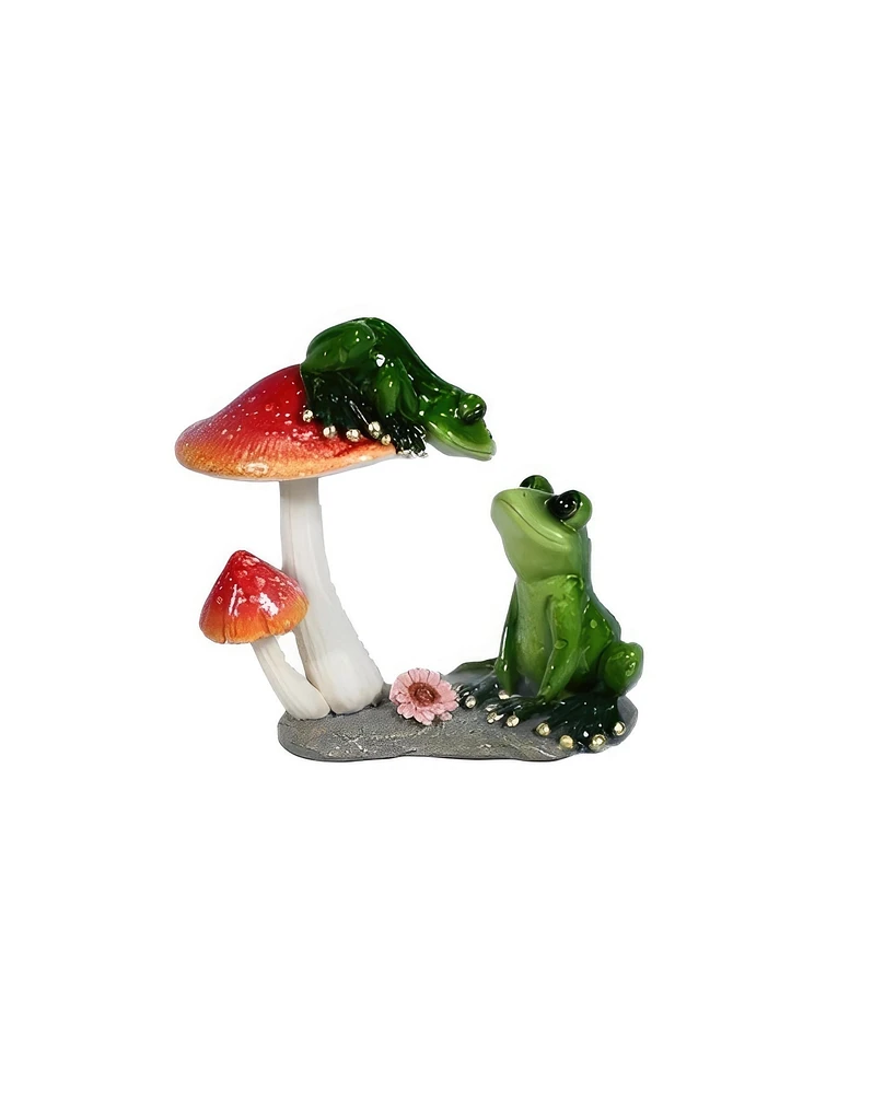 Fc Design 5"W Frog Couple on Mushroom Figurine Decoration Home Decor Perfect Gift for House Warming, Holidays and Birthdays