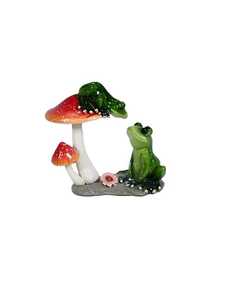 Fc Design 5"W Frog Couple on Mushroom Figurine Decoration Home Decor Perfect Gift for House Warming, Holidays and Birthdays