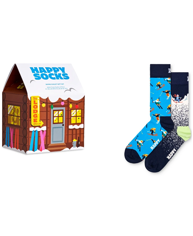 Happy Socks Men's Skiing Chalet Socks Gift Set, Pack of 2