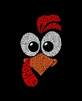 La Pop Art Women's Turkey Face Word Crew Neck T-Shirt