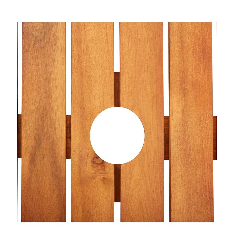 vidaXL Patio Table 34.6"x34.6"x29.1" Solid Acacia Wood