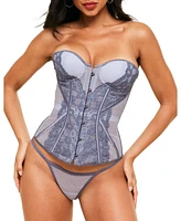 Adore Me Women's Padma Sweetheart Corset & G-String Set