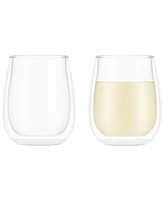 Bodum Skal Double-Walled White Wine Glasses, Set of 2