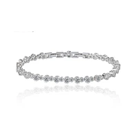 Hollywood Sensation Round Cut Cubic Zirconia Tennis Bracelet for Women with White Diamond Round Cut Cubic Zirconia