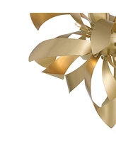 Verity 22" Modern Semi Flush-Mount Ceiling Light Fixture Kitchen Foyer Hallway Sculptural Twisted 6-Light Led Dimmable Gold Finish Metal Bedroom Bathr
