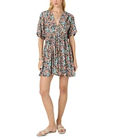 O'Neill Juniors' Rosemary Terrece Floral-Print Babydoll Dress