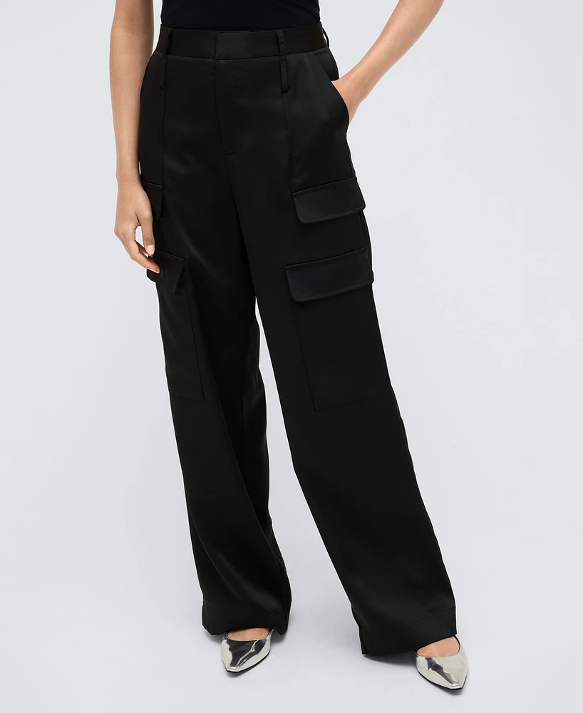 Kenneth Cole Women's High-Rise Double Cargo Pants