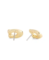 Coach Faux Stone Signature Pave C Stud Earrings