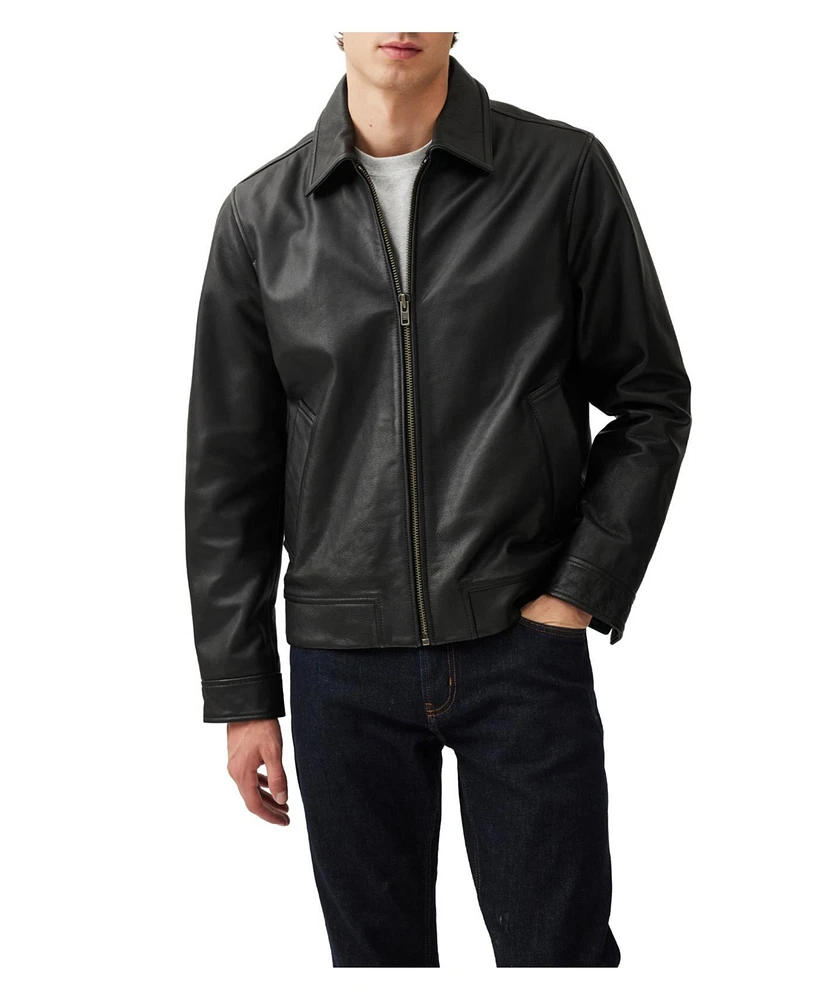 Rodd & Gunn Men's Haymarket Leather Jacket