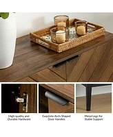 Dommen Modern Storage Cabinet with Metal Legs