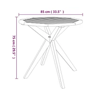 vidaXL Patio Table 33.5"x33.5"x29.5" Solid Wood Acacia