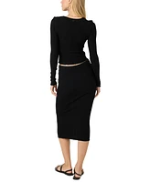 O'Neill Juniors' Brennan Pull-On Knit Midi Skirt