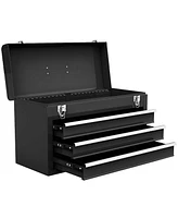 Costway Portable Tool Chest Box Storage Cabinet Garage Mechanic Organizer 3 Drawers