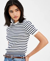 Tommy Jeans Women's Essential Striped Short-Sleeve Sweater