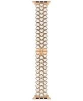 Kate Spade New York Women's Stainless Steel Rose Gold-Tone Band for Apple Watch, 38/40/41mm and 42/44/45/49mm - Rose Gold