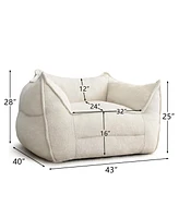 Maison Boucle Teddy Large Bean Bag Chairs,Bean Couch For Adults and Kids-Maison