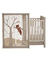 Lambs & Ivy Treetop Fox Woodland Tree Nursery 3-Piece Baby Crib Bedding Set