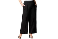 Kiyonna Plus Polished Ponte Wide Leg Pants