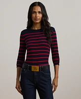 Lauren Ralph Petite Striped Sweater